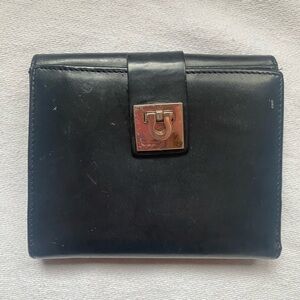 Salvatore Ferragamo Black Leather Card Holder